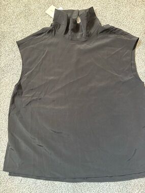 Commense Black Sleeveless Mock Neck Tank